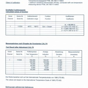 DAkkS Kalibrierung Datenlogger